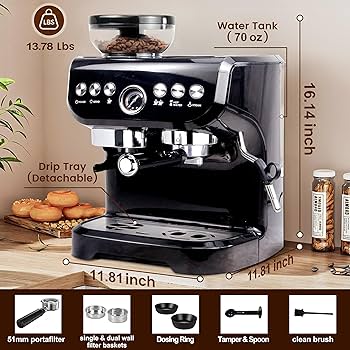 エスプレッソマシン 黒 ミルクピッチャー付き imgrc0122553466.jpg